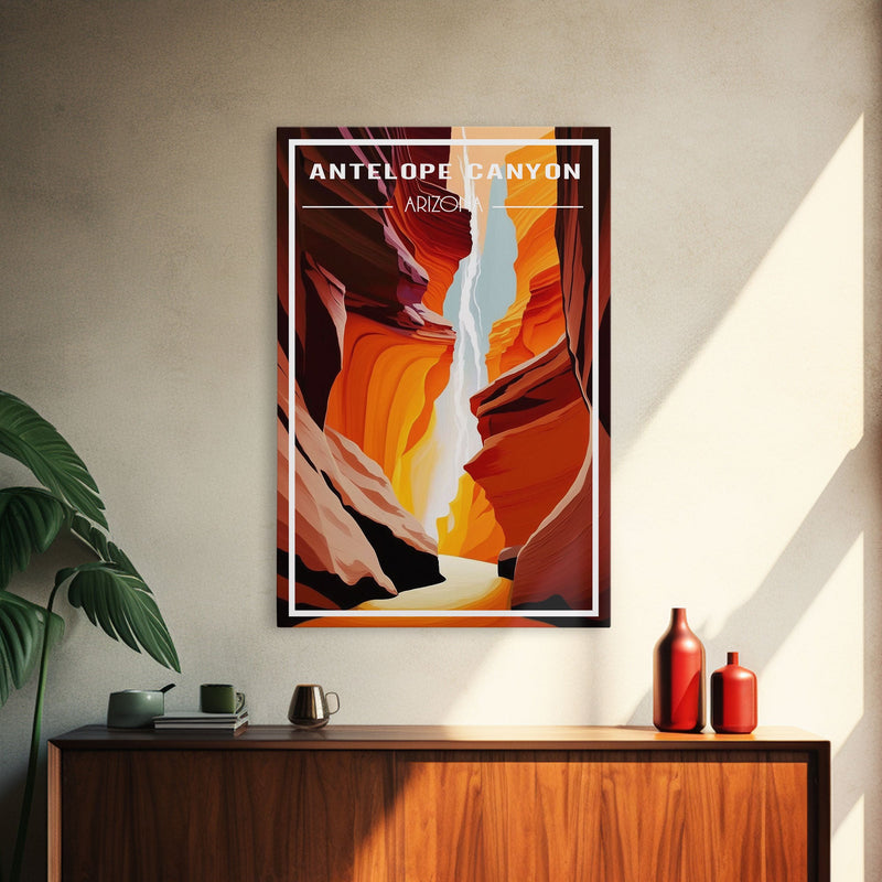 Arizona Artwork, Arizona Poster, Antelope Canyon, Travel Wall Print, Travel Poster, Travel Artwork, Travel Wall Art, Canvas Wall Print