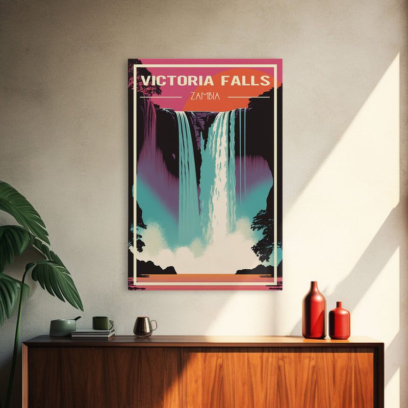 Victoria Falls Wall Art, Zambia Poster, Africa Wall Print, Waterfalls, Travel Wall Print, Travel Poster, Travel Wall Art, Canvas Wall Print