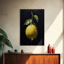 Lemon Wall Art, Food Wall Decor, Kitchen Wall Art, Fruit Art, Minimalist Wall Art, Wall Decor, Canvas Print, Wall Art, Framed Canvas