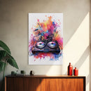 Two Turn Tables, DJ Art, Disc Jockey Decor, Music Studio Decor, Framed Canvas Print