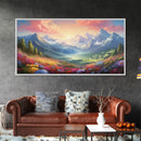 Mountain Painting Canvas Print, Colorful Art, Mountain Art, Landscape Painting, Mountain Wall Art, Nature Painting, Mountain Art Print
