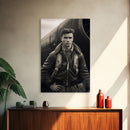 World War 2, Vintage Photo, Aviation Wall Art, Pilot Wall Art, Canvas Print, Wall Art, Vertical Print, Gift For Him, Office Wall Art