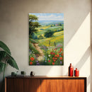 Countryside Wall Art, Wildflowers Wall Art, Meadow Wall Print, Canvas Print, Wall Art, Vertical Art, Country Wall Art, Landscape Art
