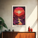 Carlsbad Caverns National Park Travel Poster Print, Canvas Print Wall Art, New Mexico Travel Art, Midcentury Modern Travel Decor