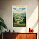 Shenandoah National Park, Virginia Travel Art, National Park Print, Minimalist Travel Art, Midcentury Modern Retro Style Landscape