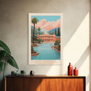 Hot Springs National Park Travel Poster Art, Canvas Print Wall Art, Arkansas Travel Art, Midcentury Modern Travel Decor, Wall Art