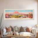 Badlands National Park, Panoramic South Dakota Travel Art, National Park Print, Minimalist Travel Art, Midcentury Modern Style Landscape