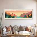 Kings Canyon National Park, Panoramic California Travel Art, National Park Print, Minimalist Travel Art, Midcentury Modern Style Landscape