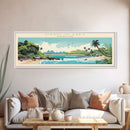 Virgin Islands National Park Panoramic St. John Travel Art, National Park Print, Minimalist Travel Art, Midcentury Modern Style Landscape
