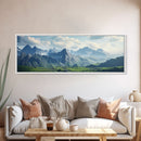 Panoramic of the Caucasus Mountains, Extra Large Wall Art, Panoramic Wall Art, Panoramic Print, Landscape Photography, Landscape Print
