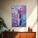 Red Lipstick Wall Art, Framed Canvas Print, Liminal Spaces, Vaporwave Aesthetic Wall Art, Girl Room Decor, Girl's Dorm Room