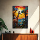 Giraffe Decor, Nursery Wall Decor, Canvas Print, Wall Hanging, Portrait Art, Giraffe Gift, Playroom Art, Safari Art, Entryway Prints