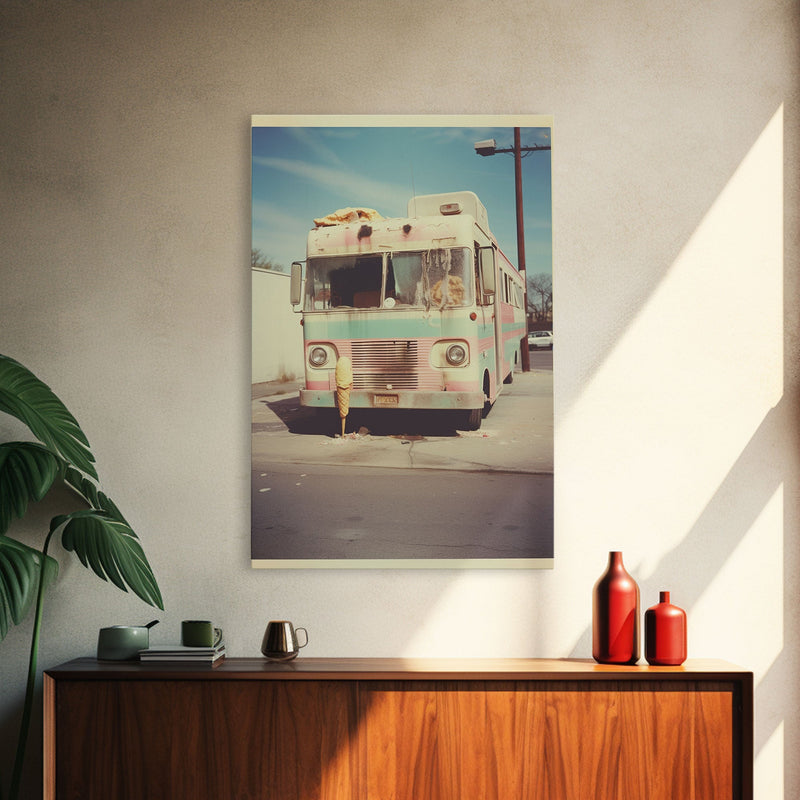 Bus, Urban Wall Art, City Art Print, Canvas Print, Wall Hanging, Portrait Art, Urban Art, Apartment Wall Decor, Family Room Art, RV Decor