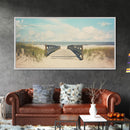 The Boardwalk Framed Canvas Print - Unique Beach Art - South Florida Photography Print - Florida Beaches - Beachhouse Decor Wall Art