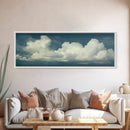A Cloudy Day - Wide Format Clouds Wall Art - Panoramic Print - Framed Canvas Print - Panoramic Framed Canvas Cloudy Art Print