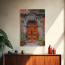 Change23. Mexican Wall Art, Framed Canvas Print, Old Town Mexico Architecture Wall Art, Framed Art