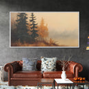 Leaves In Autumn, Framed Canvas Print, Watercolor Landscape Painting, Fall Centerpiece Wall Art