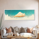 Modern Wall Art - Abstract Oil Painting Print - Extra Large Wall Art - Canvas Wall Hanging - Cloud Painting - Oversized Wall Art - Framed Canvas