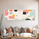 Geometric Abstract Art, Wood Framed Canvas, Canvas Art, Retro 90s Vibes Abstract Home Decor