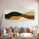 Earth Tones Abstract Painting Print, Eclectic Boho Style Wall Art, Oversized Panoramic Print, Above Sofa Abstract Painting