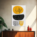 Mid Century Abstract Wall Art, Neutral Art, Gold and Black Wall Art, Boho Style Home Decor, Abstract Art, Modern Home Decor