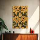 Boho Flower Wall Art, Canvas Print, Artful Boho Flower Art Print, Abstract Botanical Wall Art, Aesthetic Botanical Living Room Decor