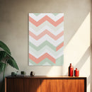 Watercolor Abstract Chevrons Art Print, Framed Canvas Print, Abstract Art Print, Modern Abstract, MCM, Midcentury Modern Decor
