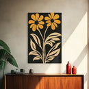 Minimalist Framed Canvas Print Wall Art Botanical Print Flower Wall Art Floral Orange Flower Art Boho Modern Farmhouse Home Decor