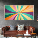 Star Burst Sunset Decor Framed Canvas Print, Mid Century Modern Wall Art, Scandinavian Style Wall Art Home Decor