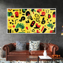Boy's Room Or Nursery Room Wall Art Framed Canvas Print, Retro 90s Style Wall Art, Kid's Room Wall Art