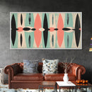 Mid-Century Modern "Eyes" Canvas Print, Wood Framed Waoo Art, MCM Style Home Decor, 1950s Style Art