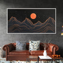 Blood Moon Over a Desert Landscape, Dark and Moody Decor, Framed Canvas Print, Pueblo Style Southwestern Art