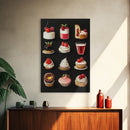 Kawaii Dessert Painting Print, Kitchen Home Decor, Kitchen Wall Art, Minimalist Dining Room Decor, Kawaii Wall Art, Cute Kitchen Decor