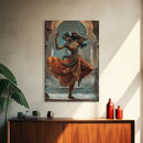 Portrait of Krishna Framed Canvas Print, Krishna Wall Art, Krishna Painting