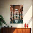 Reflection Pool Framed Canvas Print, Moroccon Wall Art