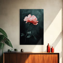 Oil Painting Print of a Pink Rose, Framed Canvas Print, French Country Decor, Modern Farmhouse, Rustic Farmhouse, Rose Painting, Rose Art