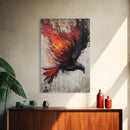 Graffiti Phoenix Canvas Print, Phoenix Painting, Grunge Punk Art, Office Decor, Man Cave Wall Art, Office Decor For Men, Gift For Him