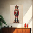 Sketch of a Nutcracker Canvas Print - Framed Canvas - Minimalist Christmas Art - Boho Christmas Art - Rustic Christmas Art