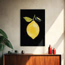Lemon Oil Painting Print, Vintage Still Life of a Lemon, Antique Fruit Art Print, Still Life Wall Art, Lemon Painting, Framed Canvas Print
