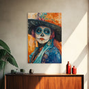 Chicano Art Framed Canvas Print, Day of the Dead / Dia De Los Muertos Wall Art, Mexicano Decor, Mexicano Wall Art, Southwestern Wall Art