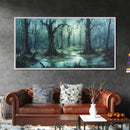 Victorian Swamp Painting Canvas print, Dark and Moody Victorian Gothic Wall Art, Mood Setting Living Room Wall Art, Dark Academia Art