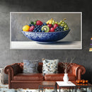 Still Life Oil Painting Print of Fruit in a Bowl, Framed Canvas Print, Victorian Oil Painting Still Life, Kitchen Wall Art, Kitchen Decor
