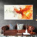 The Phoenix - Watercolor Painting Canvas Print - Phoenix Wall Art