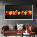 Funky Fruit Painting Print, Framed Canvas Art, Fruit Painting Rustic Large Farmhouse Kitchen Wall Art Vintage Fruit Wall Art For Kitchen