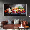 Kitchen Wall Art, Painting of a Charcuterie Board, Kitchen Decor, Modern Art, Food Still Life, Food Oil Painting, Kitchen Painting