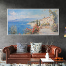 Oil painting Print of an Italian Seaside Village, Framed Canvas Print, Italian Seaside, Italy Painting, Travel Gift Idea, Vacation Gift