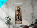 Majestic Tiger Painting Framed Canvas Print, Animal Wall Art, Rustic Decor Above Sofa Art, Bedroom Art Living Room Art Christmas