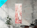 White Cat and Butterfly Canvas Print Light Pink Wall Art Cherry Blossom Painting Whimsical Art Bedroom Decor Gift Idea