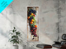 Retro Kitchen Wall Art, Still Life Painting Of Fruit Canvas Print, Narrow Art, Narrow Wall Art, Tall Skinny Art, Skinny Narrow Wall Art