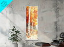Framed Canvas Print Autumn Forest Birch Trees, Fall Landscape Art, Cozy Wabi Sabi Decor, Above Couch Art, Rustic Gift Idea Her